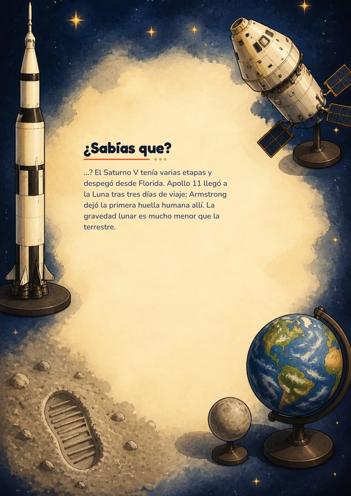 Page 20 of 20 of the fictional story Alex y el mapa de la Luna, in Spanish